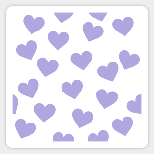 Lilac hearts print Sticker